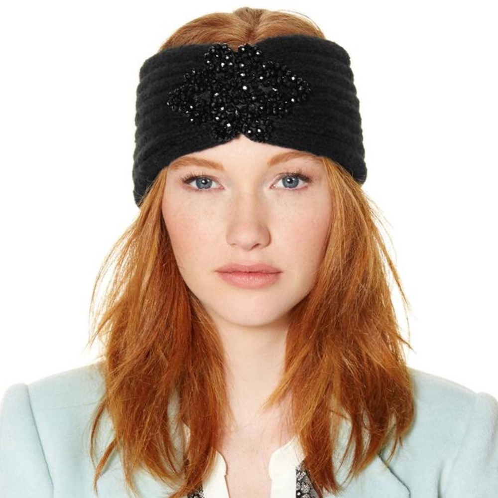 Embellished Drenade Knit Headband Hat